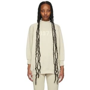 Essentials - Beige Three-Quarter Sleeve '1977' Sweatshirt